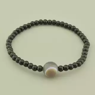 Браслет резинка Агат 17 см.