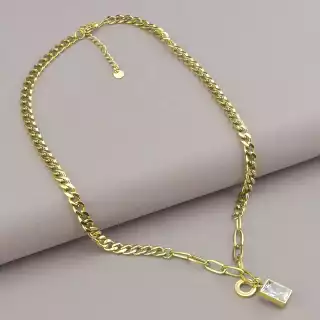 Підвіска Xuping Фіаніт 41 см (позолота 14k лимонна)