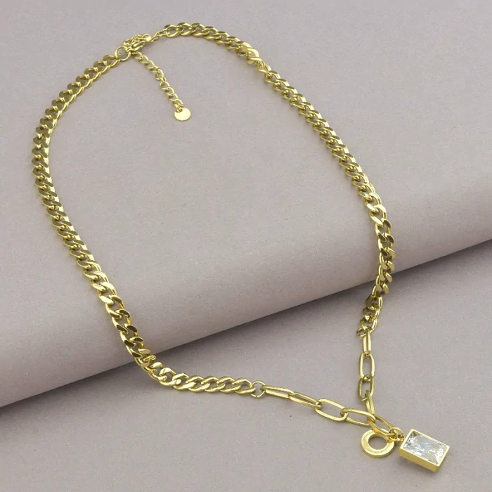 Підвіска XUPING Фіаніт 41 см. (позолота 14k (лимонна)) ss_88039 ss_88039