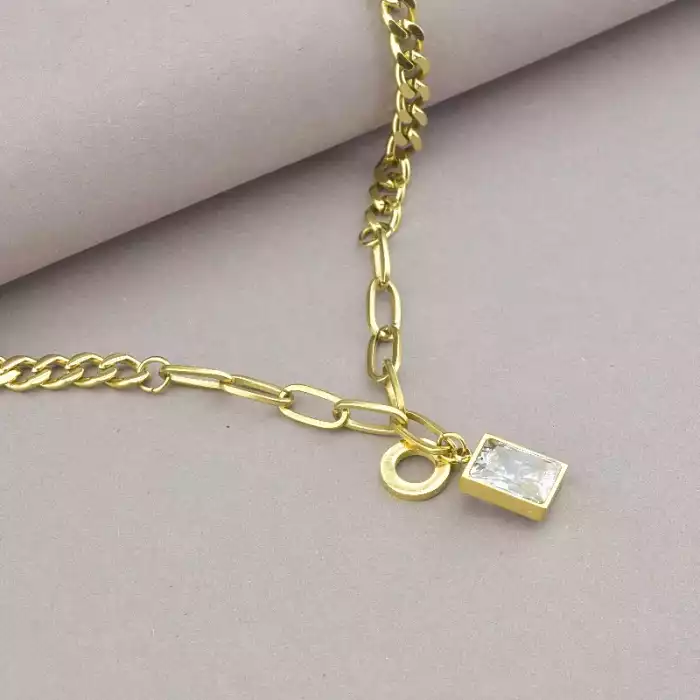 🏷️️ Підвіска Xuping Фіаніт 41 см (позолота 14k лимонна) ss_88039