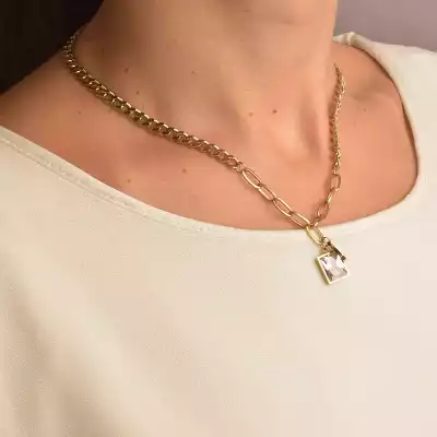 🏷️️ Підвіска Xuping Фіаніт 41 см (позолота 14k лимонна) F-88039