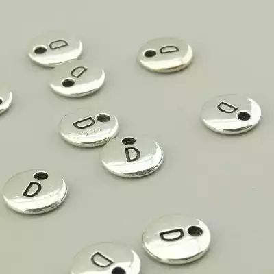 Кулон круглий літера D метал 10х10мм.