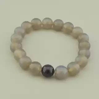 Браслет резинка Агат 18 см.