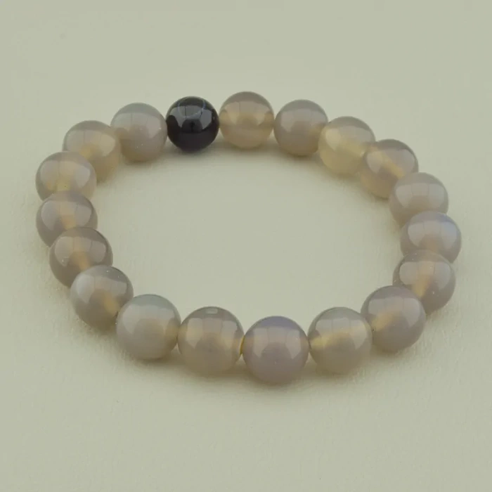 🏷️️ Браслет резинка Агат 18 см. ss_97405