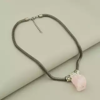 Підвіска Рожевий кварц (48 см)