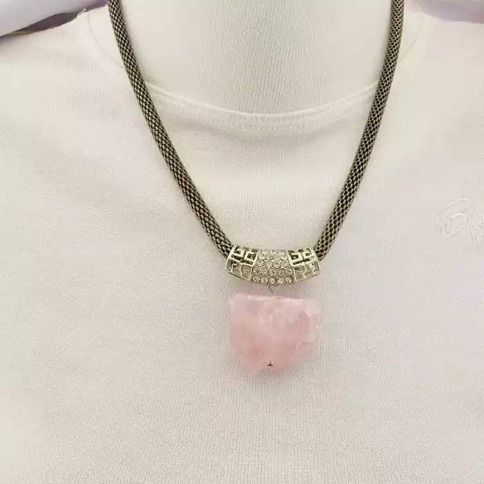 🏷️️ Підвіска Рожевий кварц (48 см) ss_104872