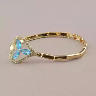 Браслет складний Xuping Фіаніт 19 см (позолота 18к)