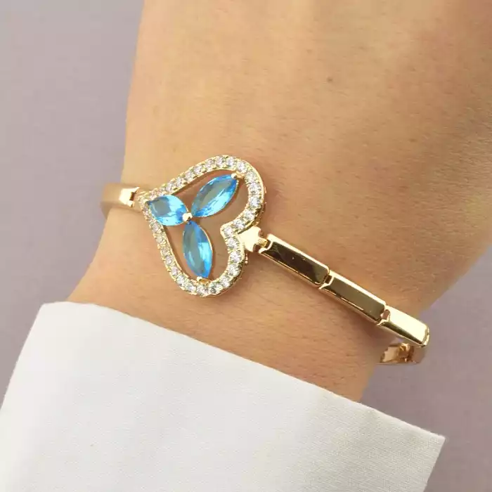 🏷️️ Браслет складний Xuping Фіаніт 19 см (позолота 18к) ss_58174