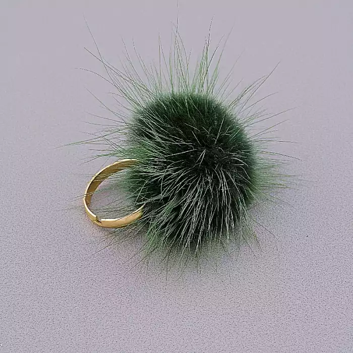 🏷️️ Каблучка роз'ємна Fashion хутро натуральне ss_46340