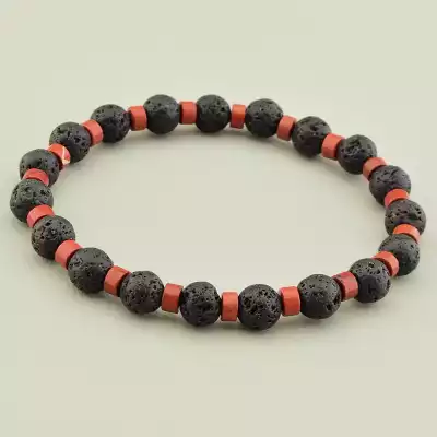 Браслет на резинці Лава, Яшма 17 см