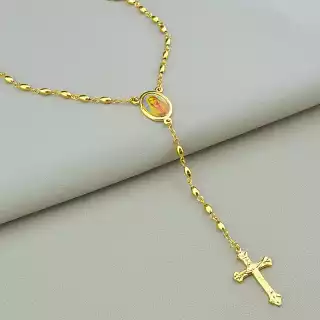 Підвіска Діва Марія хрест Xuping 70 см (позолота 18к)