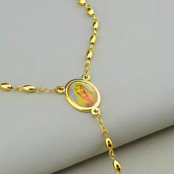 🏷️️ Підвіска Діва Марія хрест Xuping 70 см (позолота 18к) ss_91216