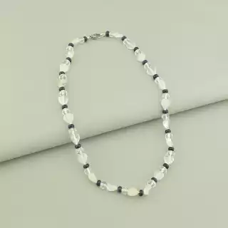 Намисто Гірський кришталь, Каїрська ніч, Чеський кришталь 47 см.