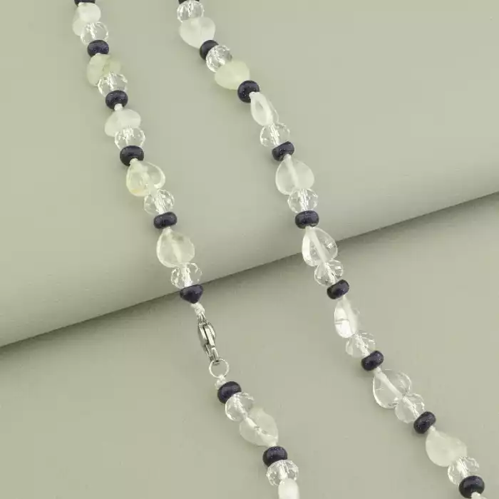 🏷️️ Намисто Гірський кришталь, Каїрська ніч, Чеський кришталь 47 см. ss_98490