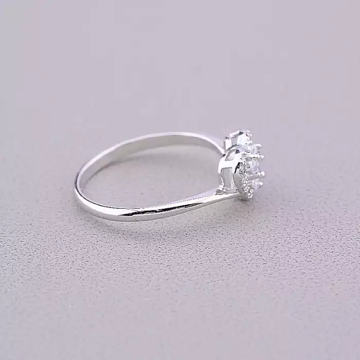 🏷️️ Каблучка серце Xuping Фіаніт (родій) ss_60891