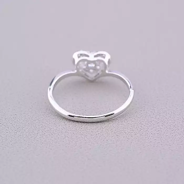 🏷️️ Каблучка серце Xuping Фіаніт (родій) ss_60891