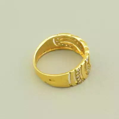 🏷️️ Каблучка Vogue Фіаніт (позолота лимонна 18к) F-100227