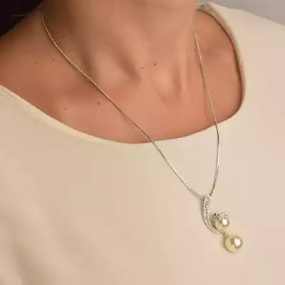 🏷️️ Підвіска+Сережки Winniana 45 см. (родій) F-100332