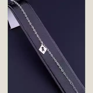 Браслет з карабіном сталь 17 см