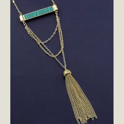 🏷️️ Підвіска Fashion Малахіт 65 см F-75383