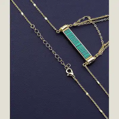 🏷️️ Підвіска Fashion Малахіт 65 см F-75383