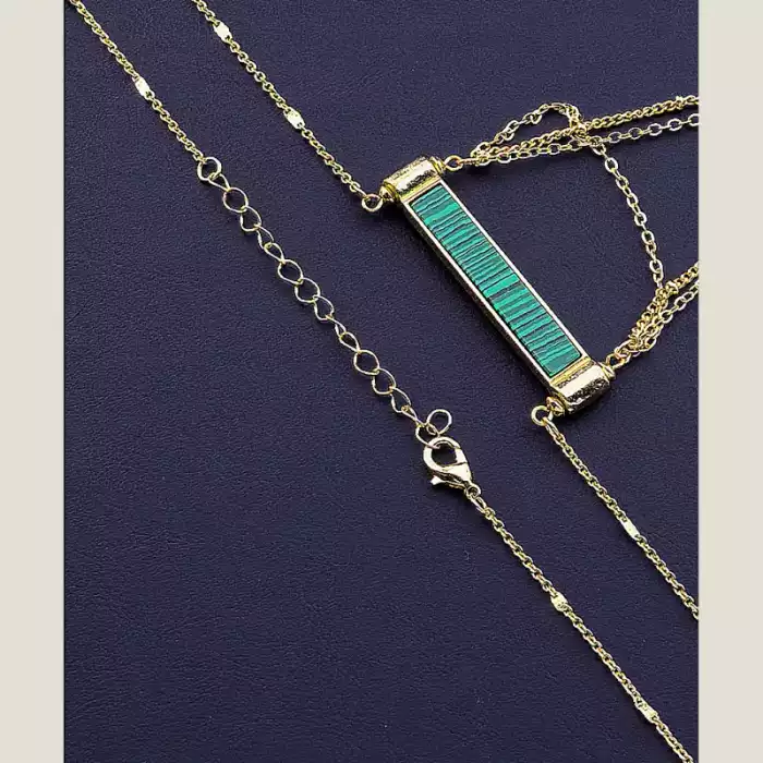 🏷️️ Підвіска Fashion Малахіт 65 см ss_75383