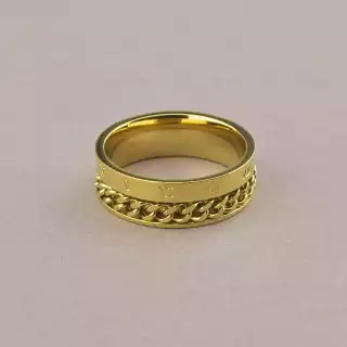 Каблучка медична сталь Xuping (позолота 18к лимонна)