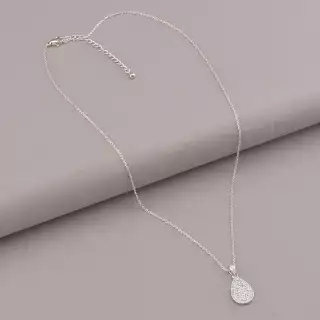 Підвіска Saiya Фіаніт 41 см (родій)