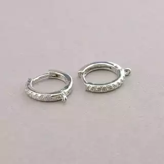 Швензи Пара Фіаніт родій 13х13см.