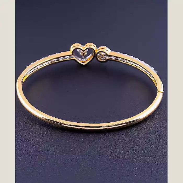 🏷️️ Браслет шарнірний Xuping Фіаніт 17 см (позолота/родій) ss_76725