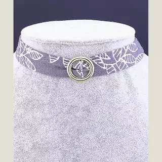 Чокер (браслет на руку без застібки) принт листя Flora Secret бавовна 42 см