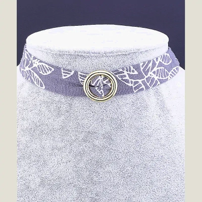 Чокер (браслет на руку без застібки) принт листя Flora Secret бавовна 42 см