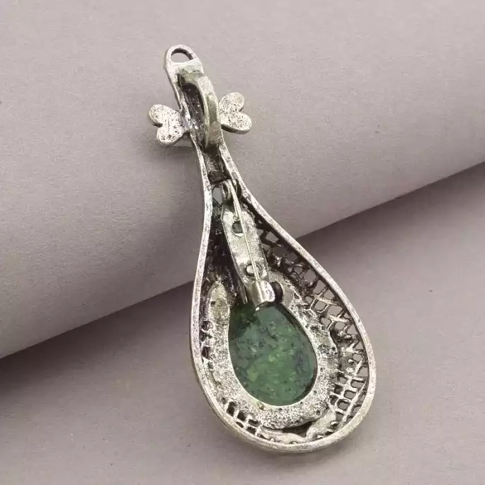 🏷️️ Брошка-кулон шпилька цоізит ss_66717