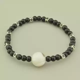 Браслет резинка Агат 16 см.