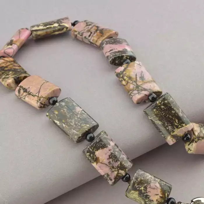 🏷️️ Намисто Родонит 46 см. ss_87280