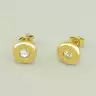 🏷️️ Сережки круглі пусети Xuping Фіаніт (позолота 18к лимонна) F-102795