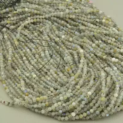 🏷️️ Намистини Лабрадор 39 см. 3мм. на нитці (натуральне каміння, без застібки) F-103000
