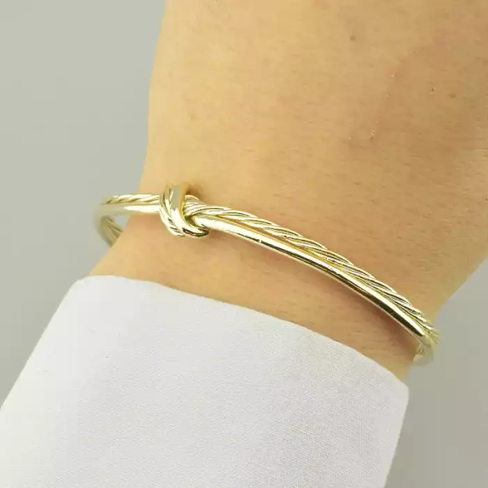 🏷️️ Браслет без застібки Saiya 17 см. (позолота 18к лимонна) ss_96649