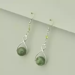 Сережки висюльки петля Яшма