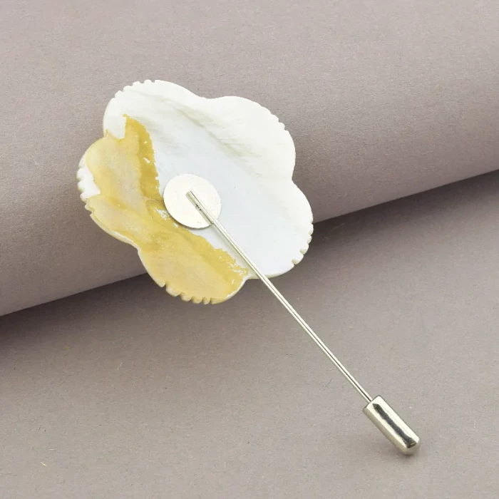 🏷️️ Брошка голка квітка Перламутр ss_80924