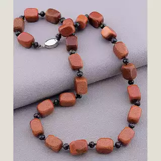 Намисто Золотий Пісок, Чеський кришталь 54 см