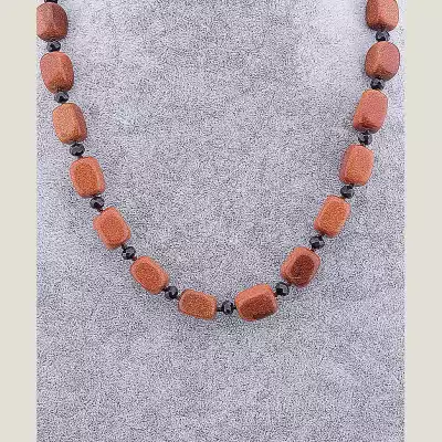 🏷️️ Намисто Золотий Пісок, Чеський кришталь 54 см F-70266