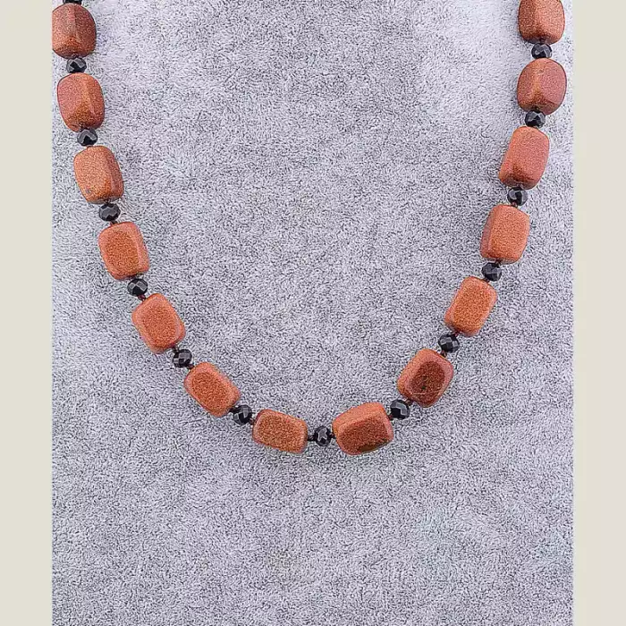 🏷️️ Намисто Золотий Пісок, Чеський кришталь 54 см ss_70266