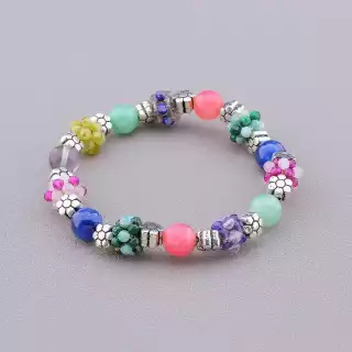 Браслет резинка Самоцвіти 18 см