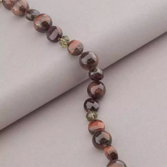 🏷️️ Намисто Биче око, Чеський кришталь 50 см. (срібло 925 проба) ss_91109