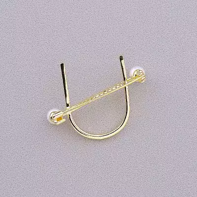 🏷️️ Брошка шпилька Майорка, Фіаніт (позолота 18к) F-71583