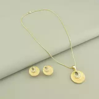 Підвіска+Сережки Фіаніт Fashion