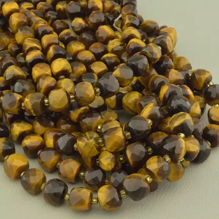 🏷️️ Нитка Тигрове око 39 см. (без застібки) ss_99915