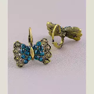 Сережки з англійським замком Fashion Сrystal