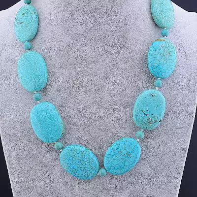 🏷️️ Намисто Бірюза 58 см F-83127